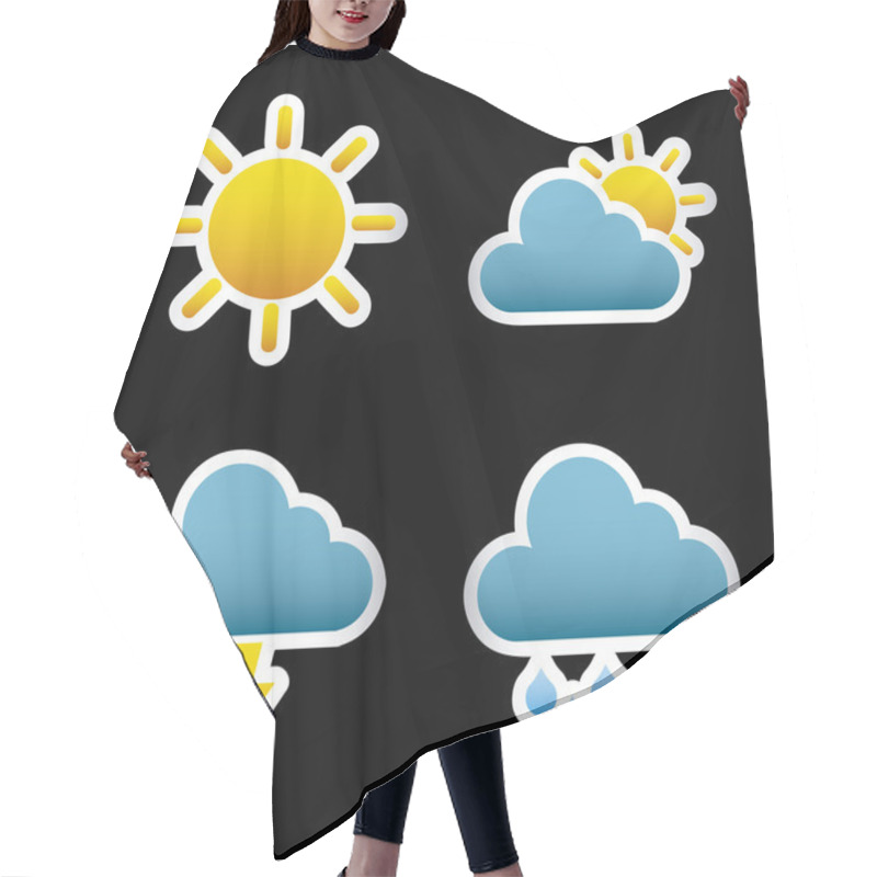 Personality  Weather Icons Drawing Hair Cutting Cape