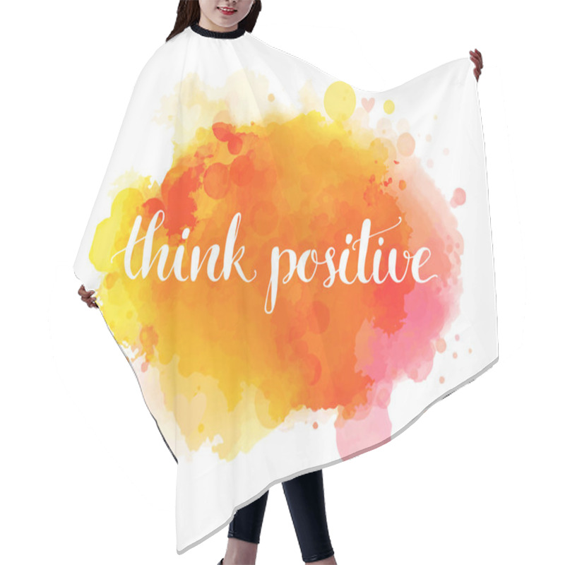 Personality  Think Positive. Inspirational Quote Hair Cutting Cape