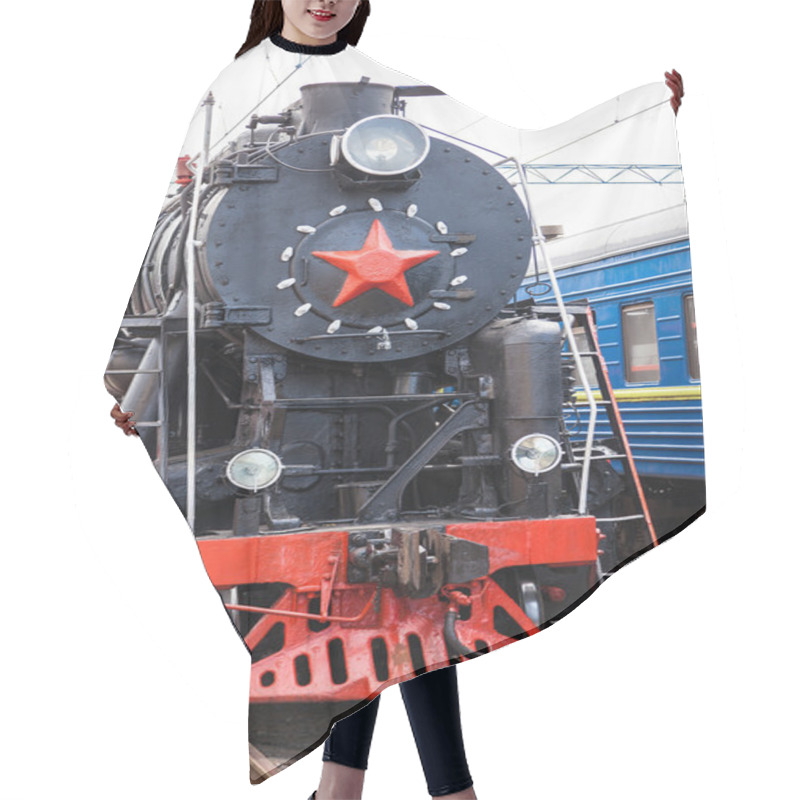 Personality  Old Steam Train Hair Cutting Cape