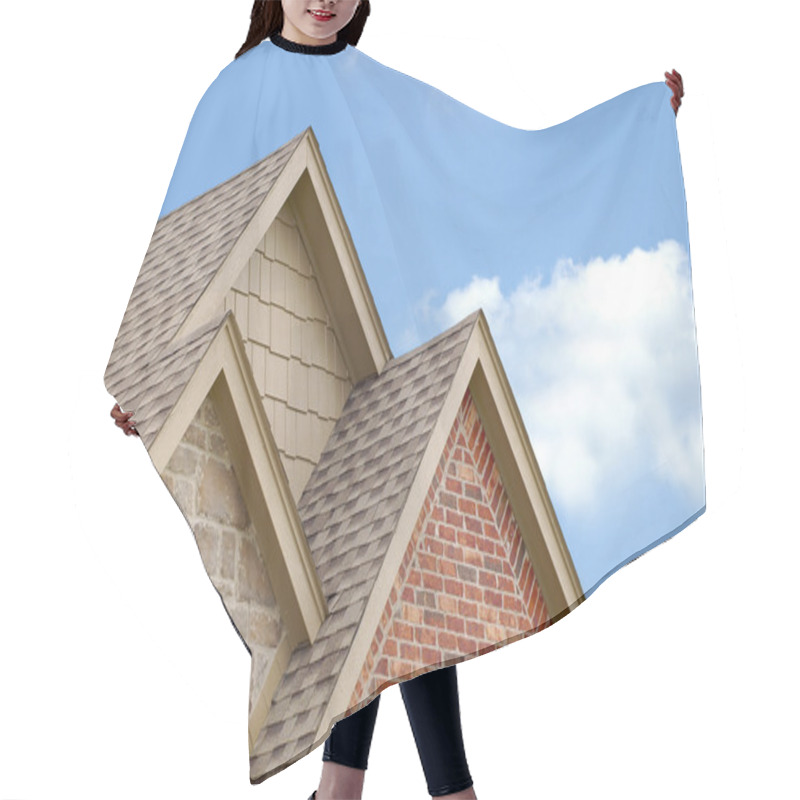 Personality  Three Roof Gables Hair Cutting Cape