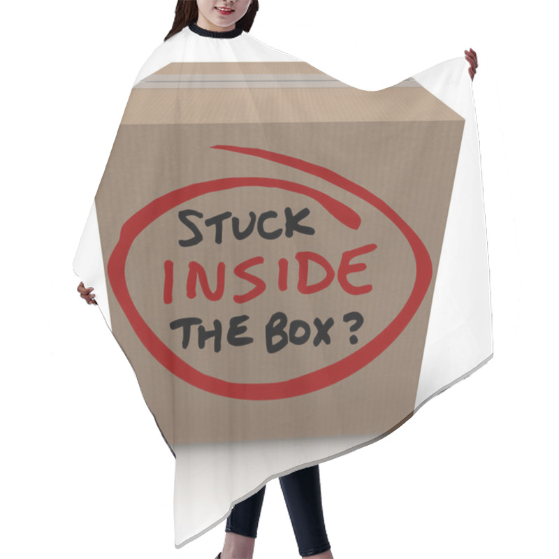 Personality  Stuck Inside The Box Hair Cutting Cape