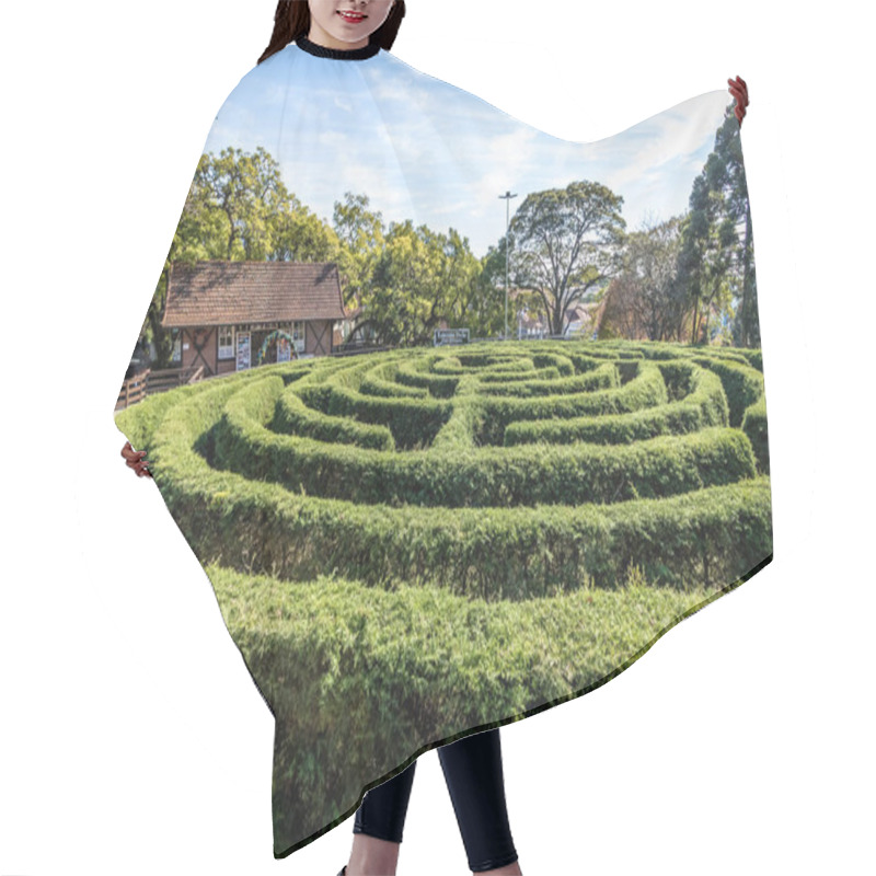 Personality  Green Labyrinth Hedge Maze (Labirinto Verde) At Main Square - Nova Petropolis, Rio Grande Do Sul, Brazil Hair Cutting Cape