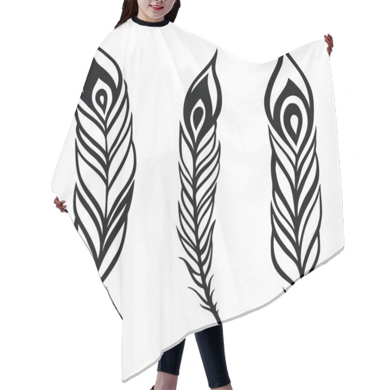 Personality  Peacock Feather Set. Hair Cutting Cape