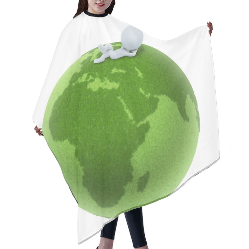 Personality  3d Small - Green Earth Hair Cutting Cape