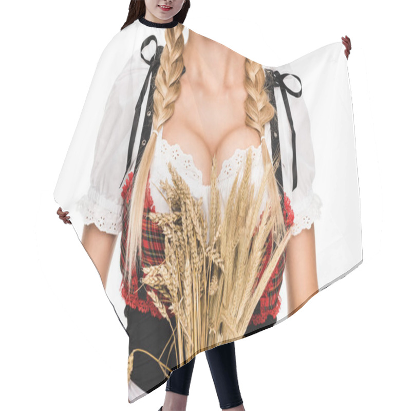 Personality  Girl With Wheat Ears  Hair Cutting Cape