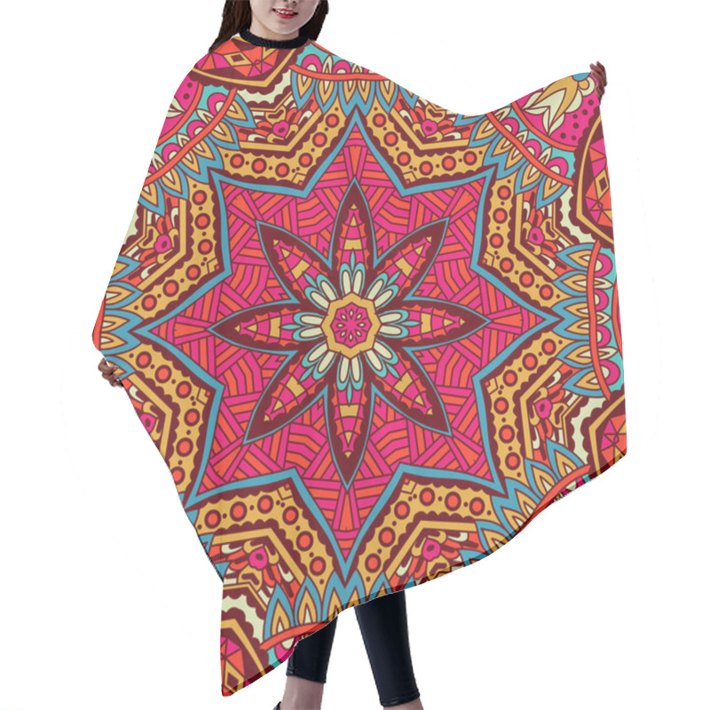 Personality  Abstract Tribal  Ethnic Seamless Pattern Ornament Hair Cutting Cape