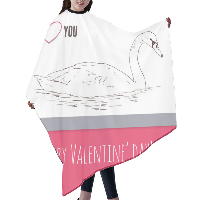 Personality  Valentine Day Card Hair Cutting Cape