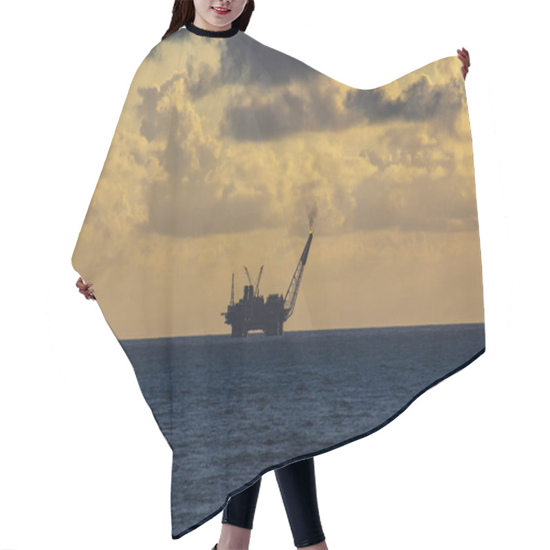 Personality   Area Of Work Offshore On The High Seas, The Oil Industry And A Beautiful Day And Sunset, MORE OPTIONS IN MY PORTFOLIO  Hair Cutting Cape