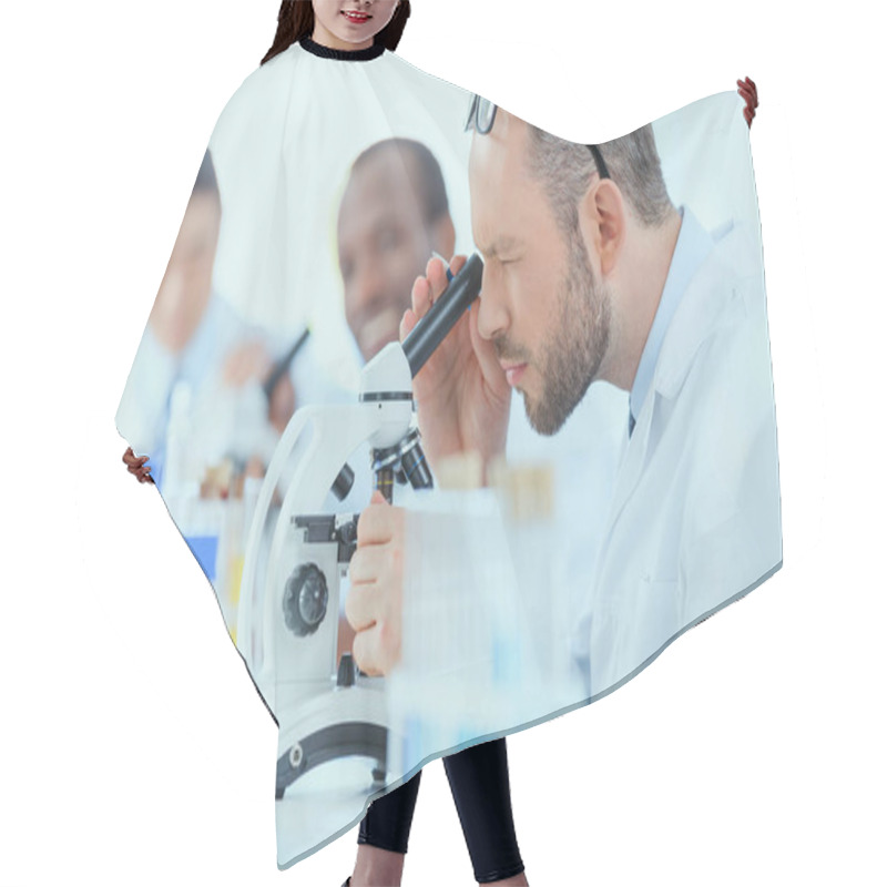 Personality  Doctors Working At Testing Laboratory Hair Cutting Cape