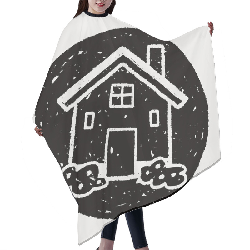 Personality  Doodle House Hair Cutting Cape