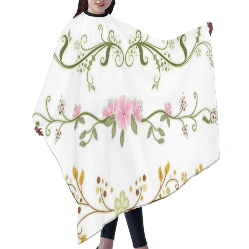 Personality  Floral Ornaments Hair Cutting Cape