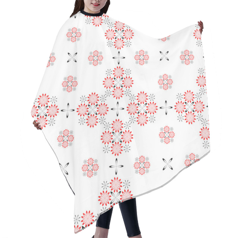 Personality  Seamless Folk Pattern. Hair Cutting Cape