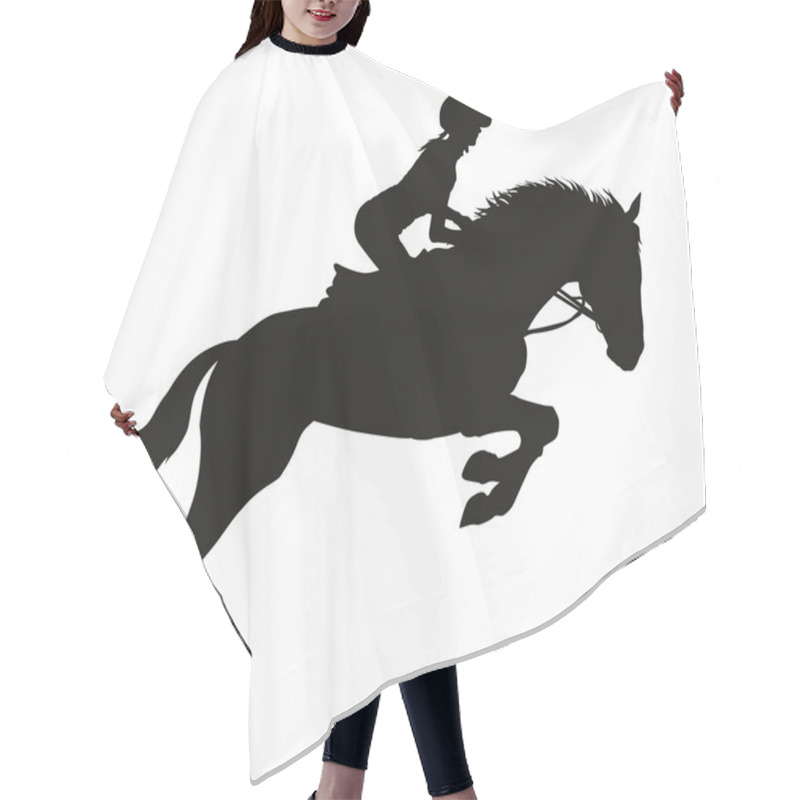 Personality  Equestrian Sport Silhouettes Hair Cutting Cape