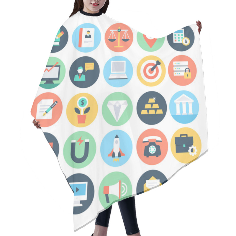 Personality  Business And SEO Vector Icons 2 Hair Cutting Cape