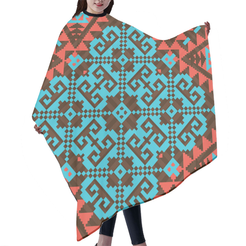 Personality  Geometric Ornamental Seamless Pattern In Tribal Style Hair Cutting Cape