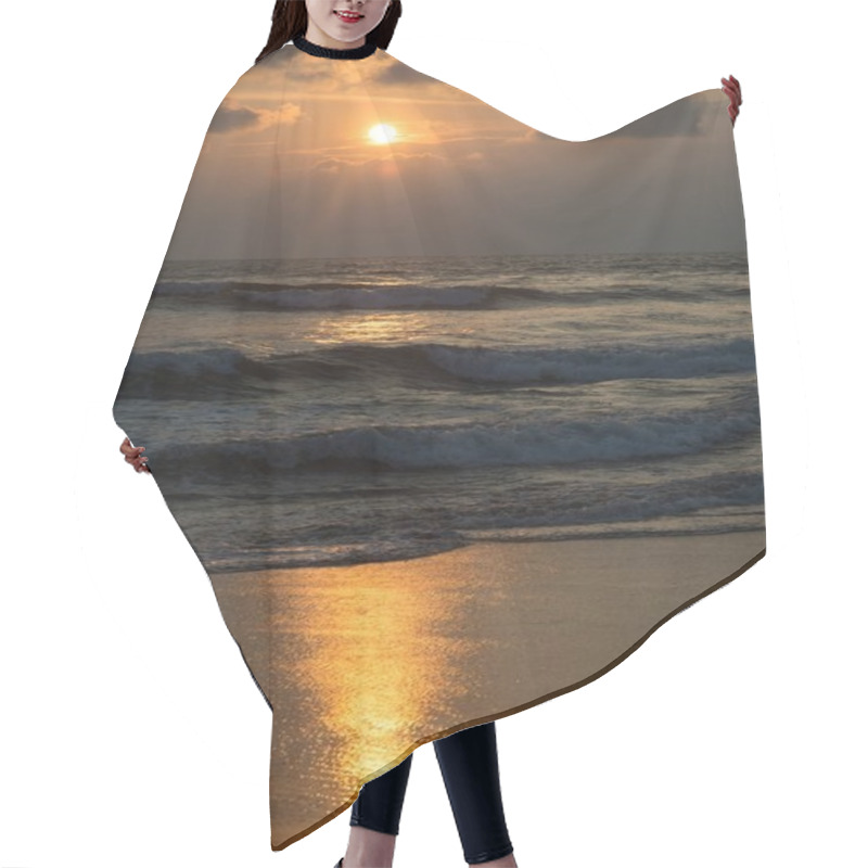 Personality  Sunset Over Sea Hair Cutting Cape