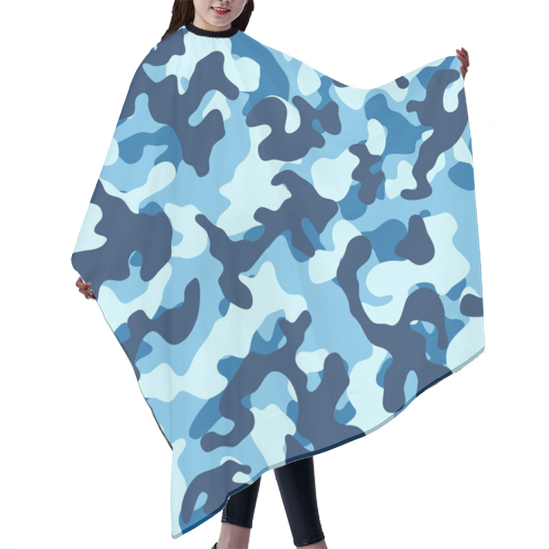 Personality  Sea Camouflage Seamless Pattern Hair Cutting Cape