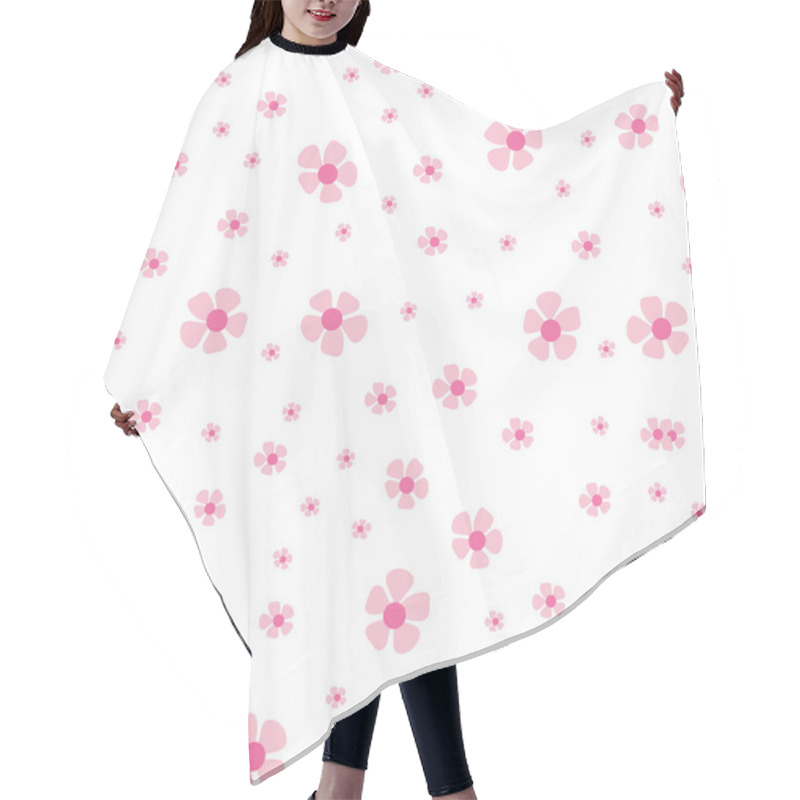 Personality  Seamless Spring Pattern With Small Pink Flowers Hair Cutting Cape