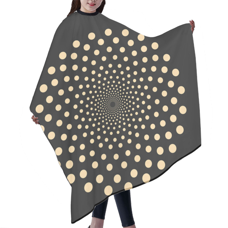 Personality  Abstract Dotted Shape - Vector Design Element. Hair Cutting Cape