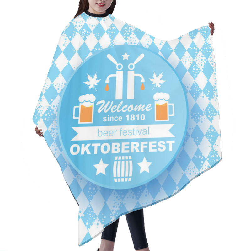 Personality  Oktoberfest Germany Greeting Card. Hair Cutting Cape