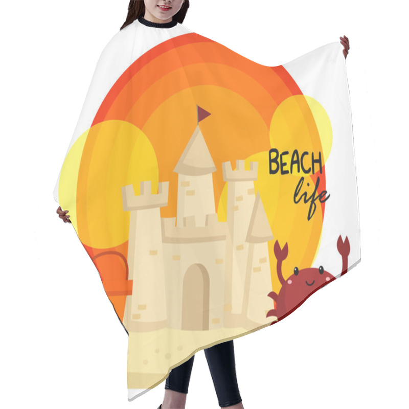 Personality  Sand Castle Hair Cutting Cape