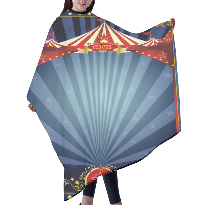 Personality  Fun Night Circus Poster Hair Cutting Cape