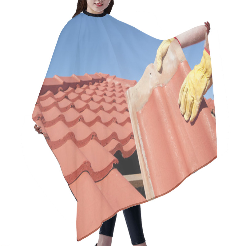 Personality  Construction Worker Tile Roofing Repair Hair Cutting Cape