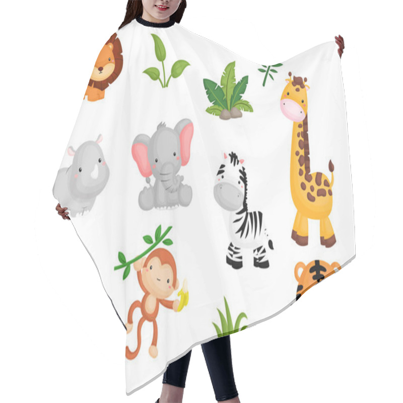 Personality  Jungle Animal Hair Cutting Cape