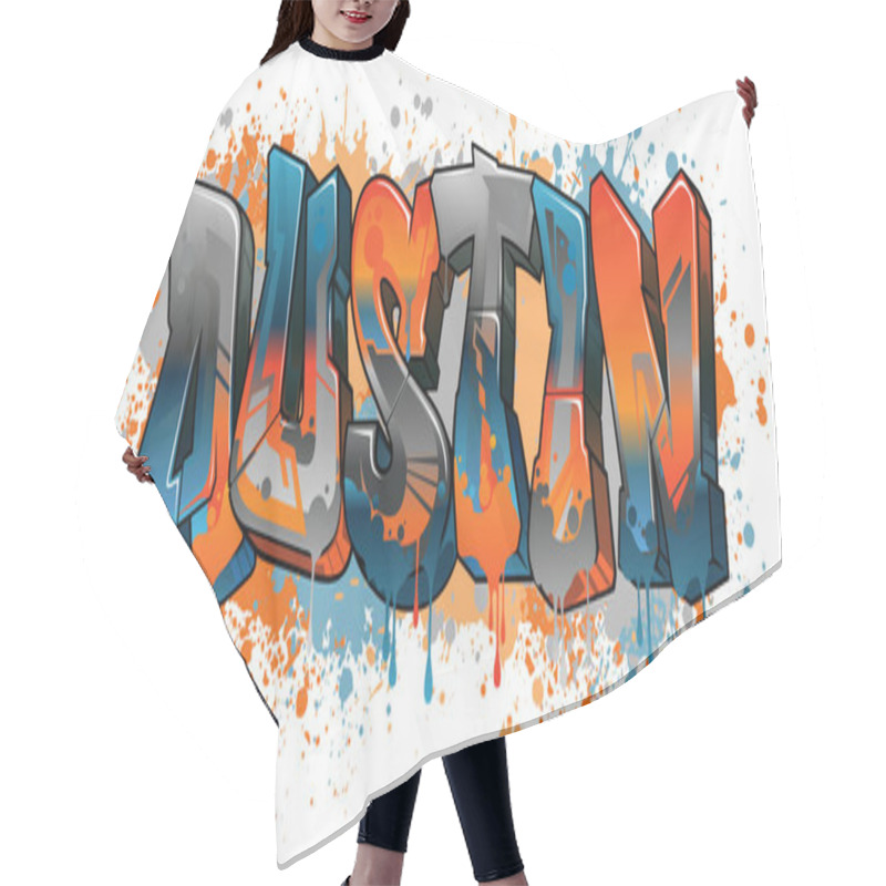 Personality  A Cool Name Design In Genuine Wildstyle Graffiti Art Style. Austin Hair Cutting Cape