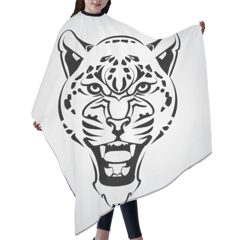 Personality  Stylized Head Of Leopard Hair Cutting Cape