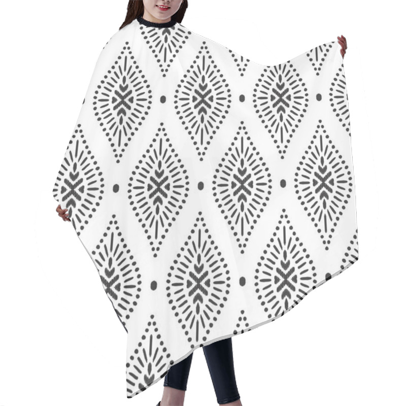 Personality  Tribal Seamless Background. Hair Cutting Cape