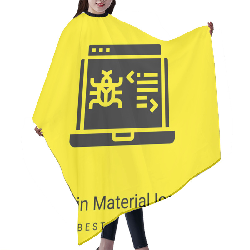 Personality  Antivirus Minimal Bright Yellow Material Icon Hair Cutting Cape