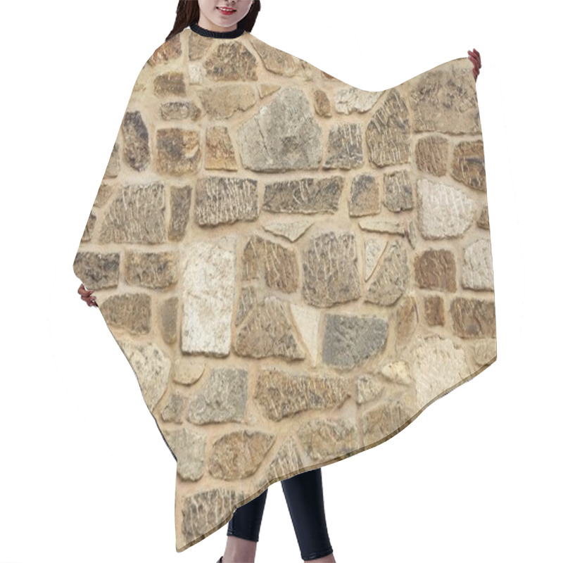 Personality  Seamless Ashlar Old Stone Wall Texture Background Hair Cutting Cape