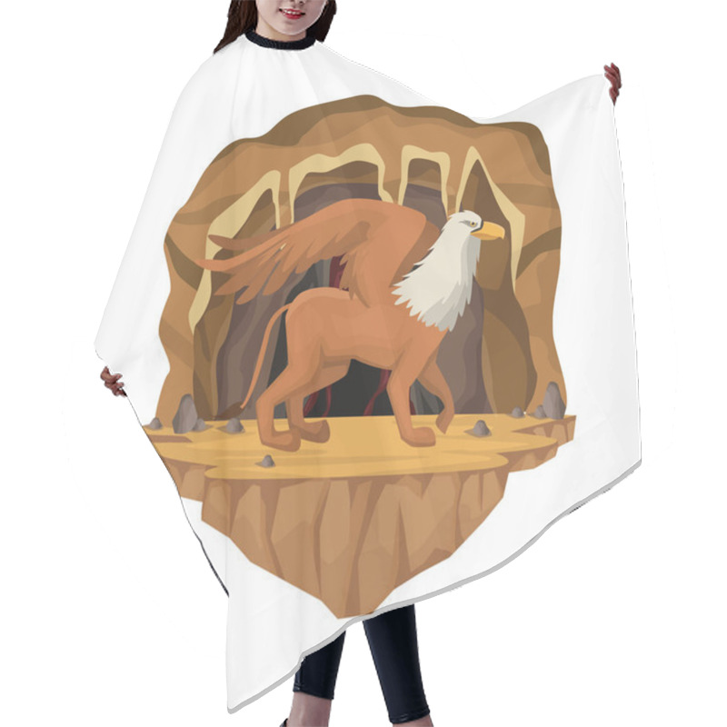 Personality  Cave Interior Scene With Griff Greek Mythological Creature Hair Cutting Cape