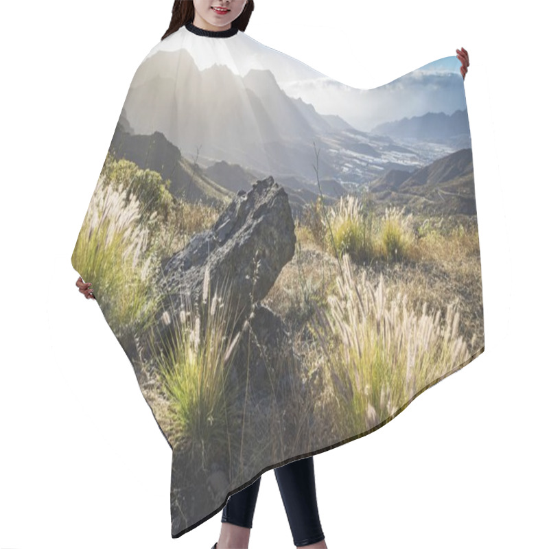 Personality  View On Mountains Of Gran Canaria Island, Spain Hair Cutting Cape