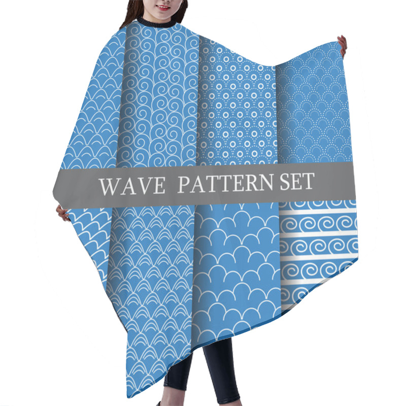 Personality  Waves Pattern Set Hair Cutting Cape