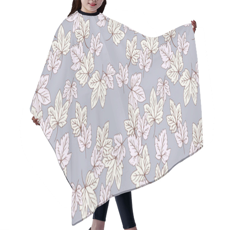 Personality  Seamless Elegant Pattern Featuring Maple Leaves. The Soft, Pastel Leaves Create A Natural, Elegant Design Perfect For Fabric, Wallpaper, And Stationery Hair Cutting Cape