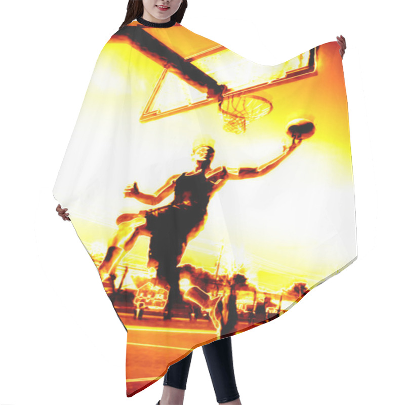 Personality  Fiery Basketball Player Hair Cutting Cape