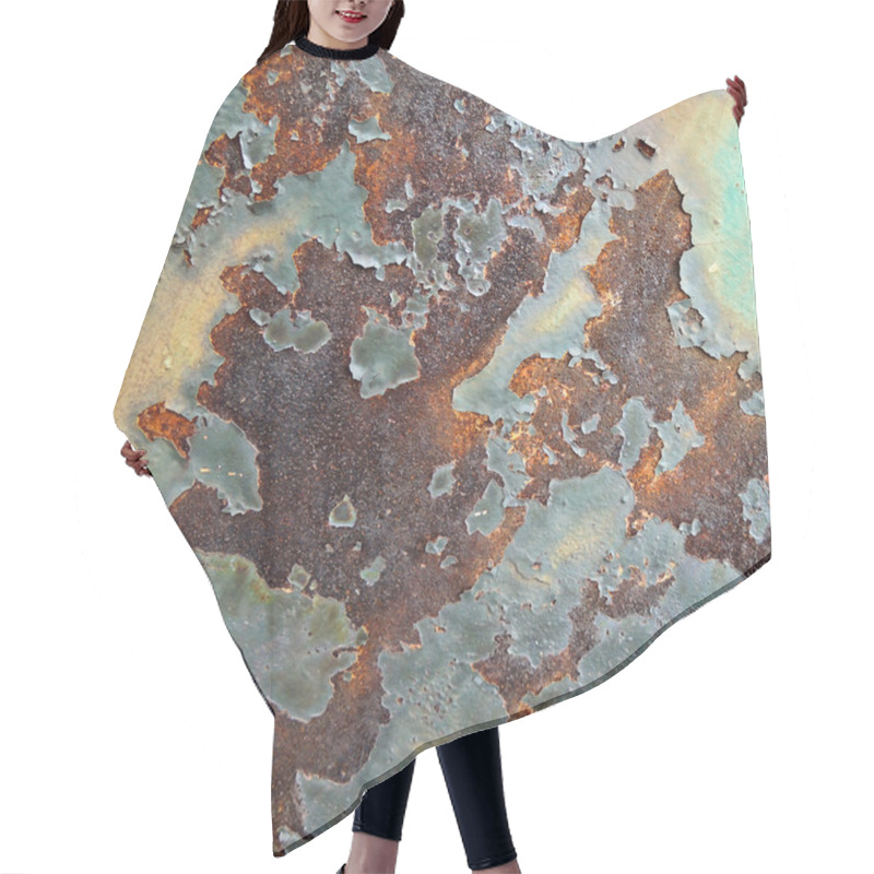 Personality  Rusted Metal Background Hair Cutting Cape