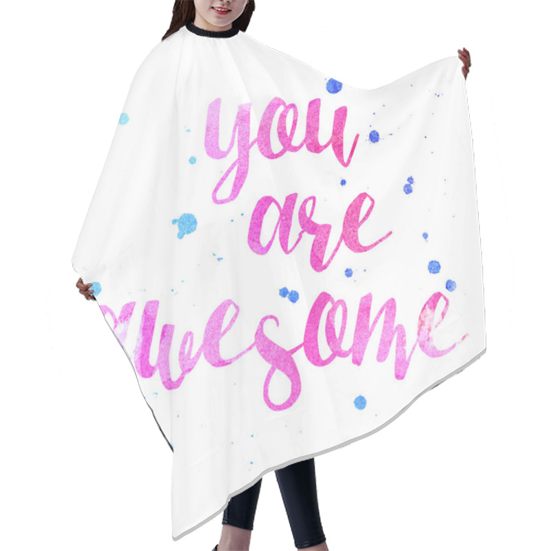 Personality  You Are Awesome Inspire Poster Hair Cutting Cape