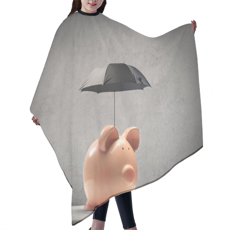 Personality  Piggy With An Umbrella Hair Cutting Cape