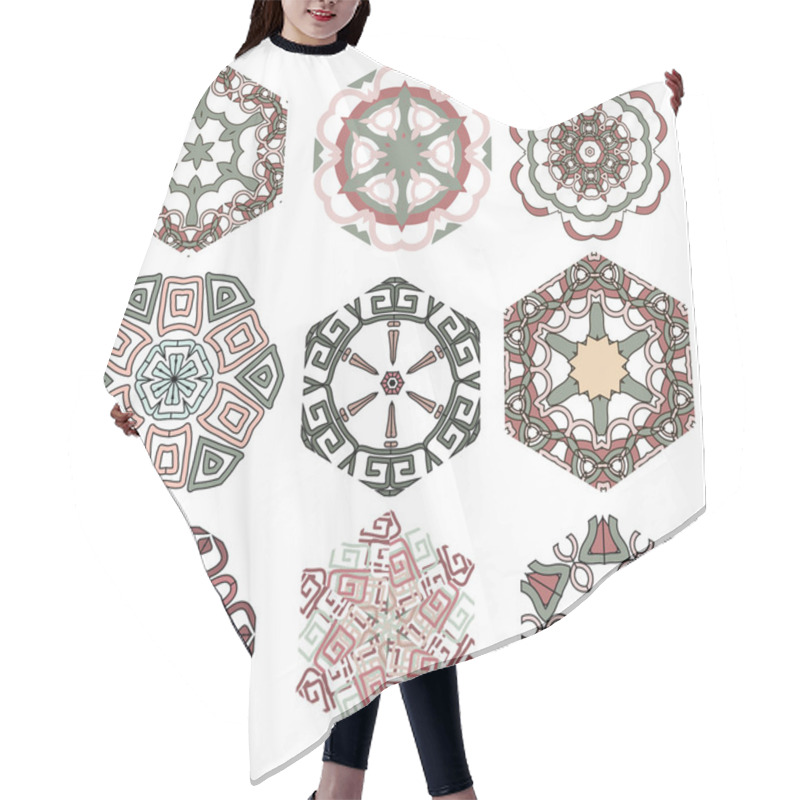 Personality  Lace  Floral Ethnic Ornament  Pattern Hair Cutting Cape