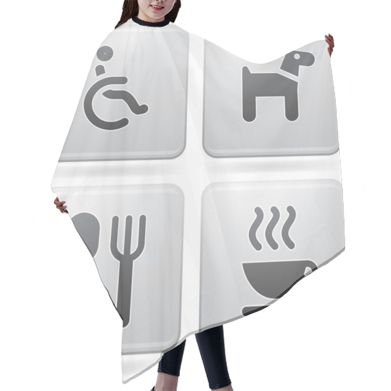 Personality  Camping Icons Hair Cutting Cape