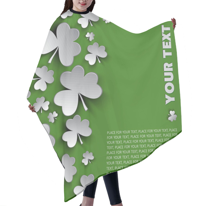 Personality  Irish Shamrock Leaves Background For Happy St. Patrick's Day Hair Cutting Cape