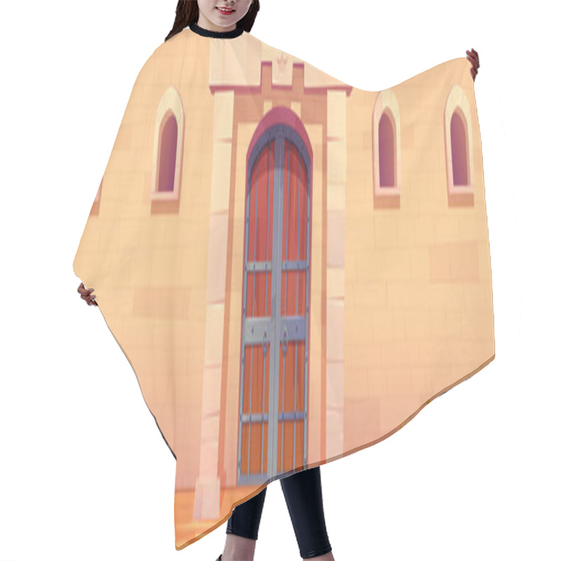 Personality  Medieval Castle Gate, Fairy Tale Palace Exterior Hair Cutting Cape