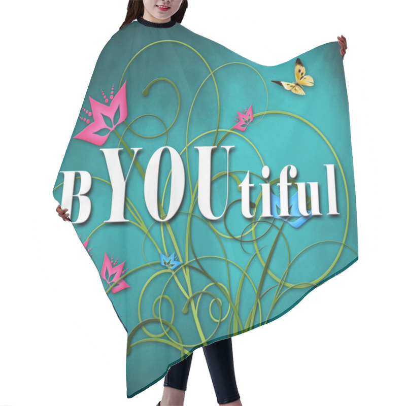 Personality  Inspirational Illustration, Inner Beauty Hair Cutting Cape