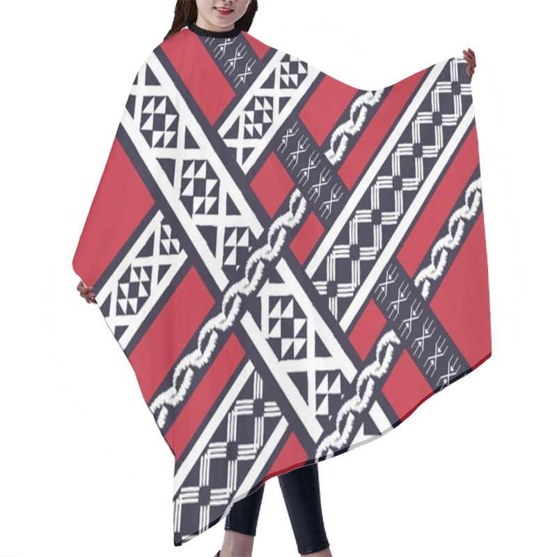 Personality  Geometric Ethnic Pattern Seamless Design For Background,wallpaper,clothing And Wrapping.  Hair Cutting Cape