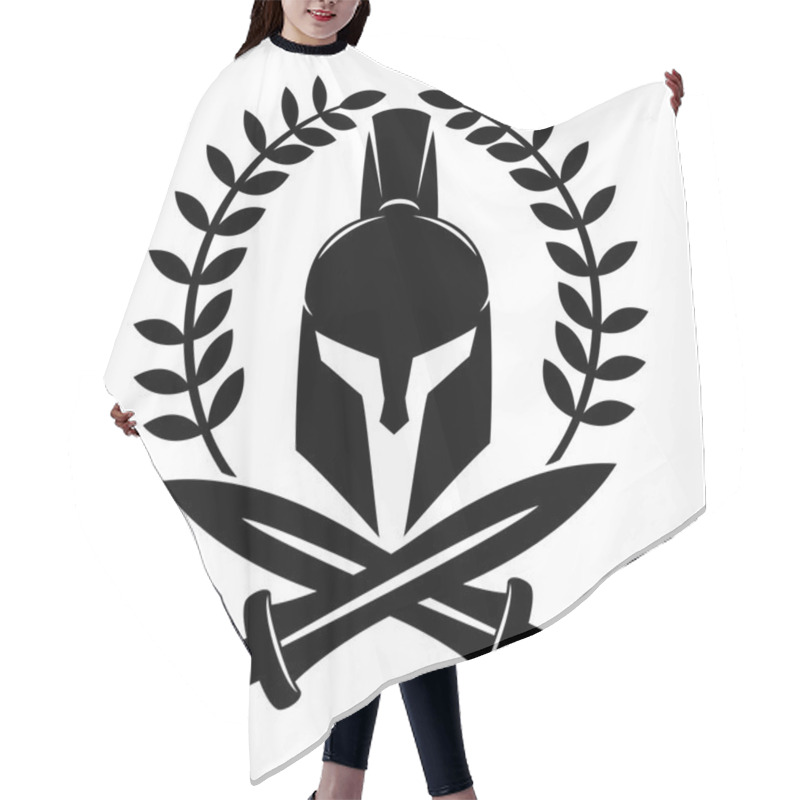 Personality  Spartan Helmet Sign. Hair Cutting Cape