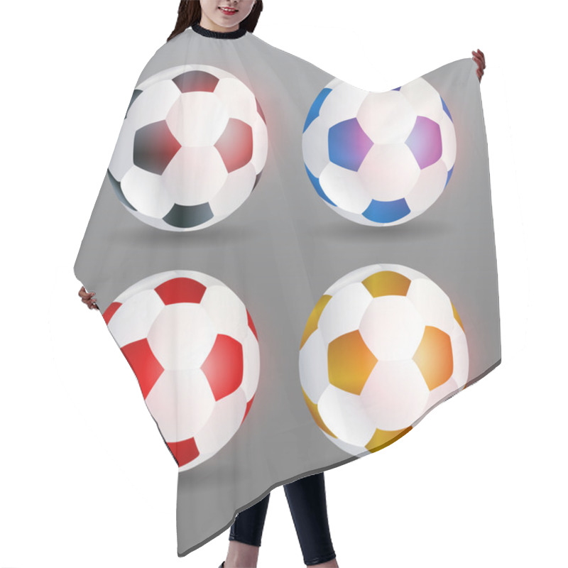 Personality  Vector Soccer Balls Vector Illustration  Hair Cutting Cape