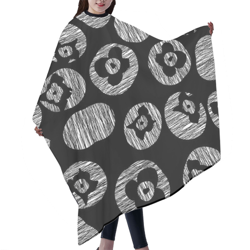 Personality  Seamless Persimmon Pattern. Fruit Background. Hair Cutting Cape